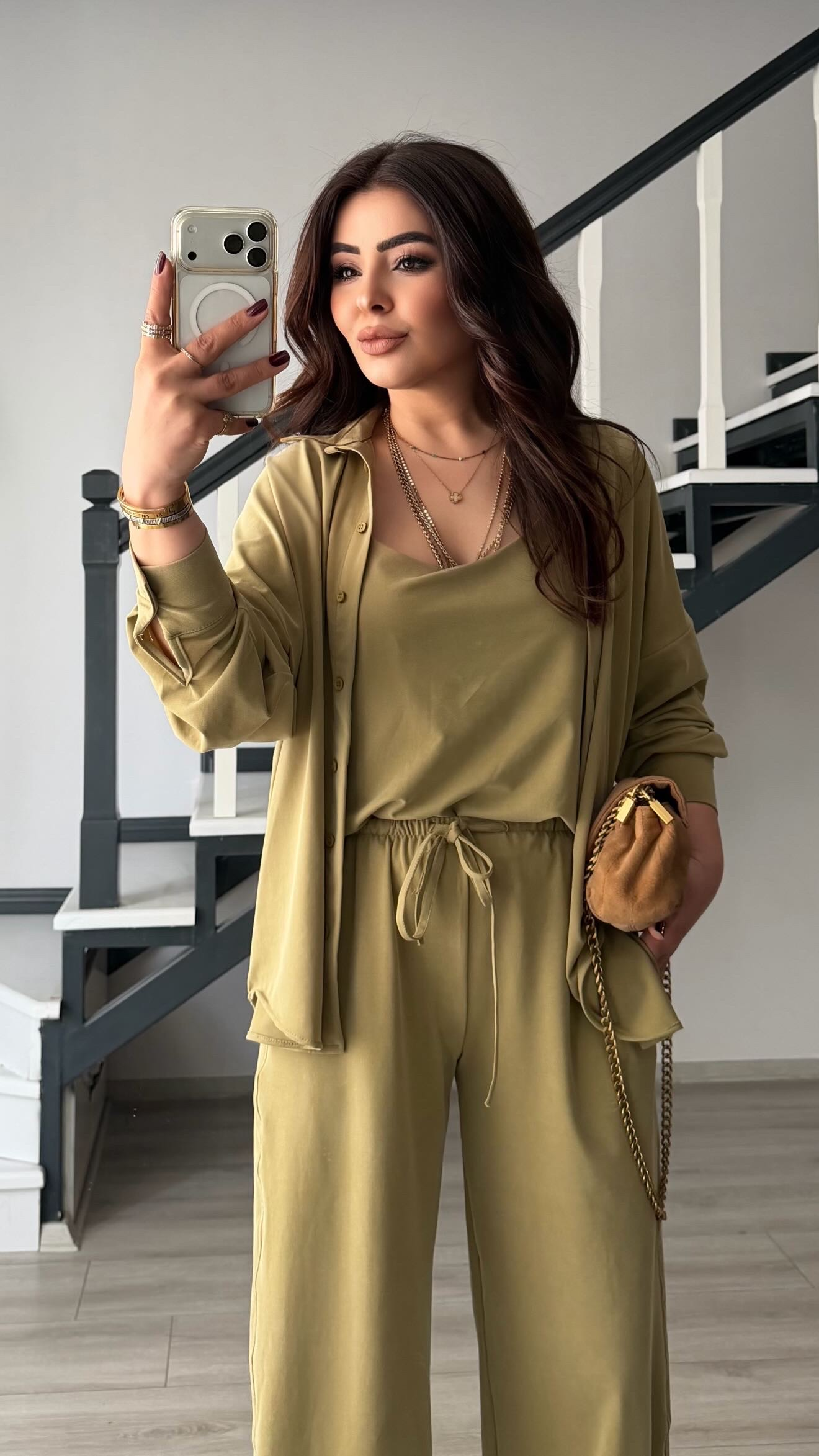 Olive Premium Modal 3lü Takım