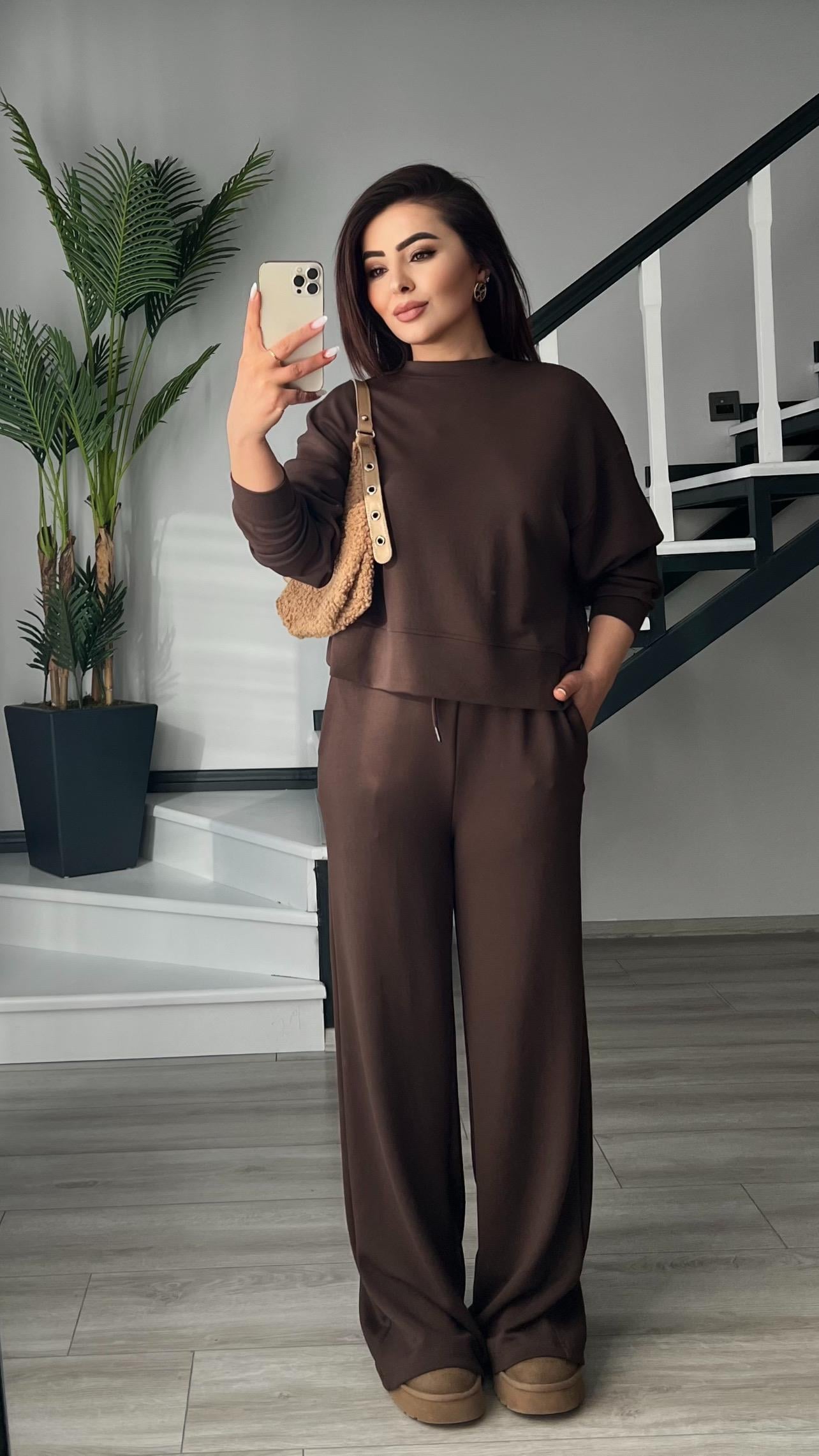 Orijinal Marka Acı Kahve Sweat - Pantolon Takım 