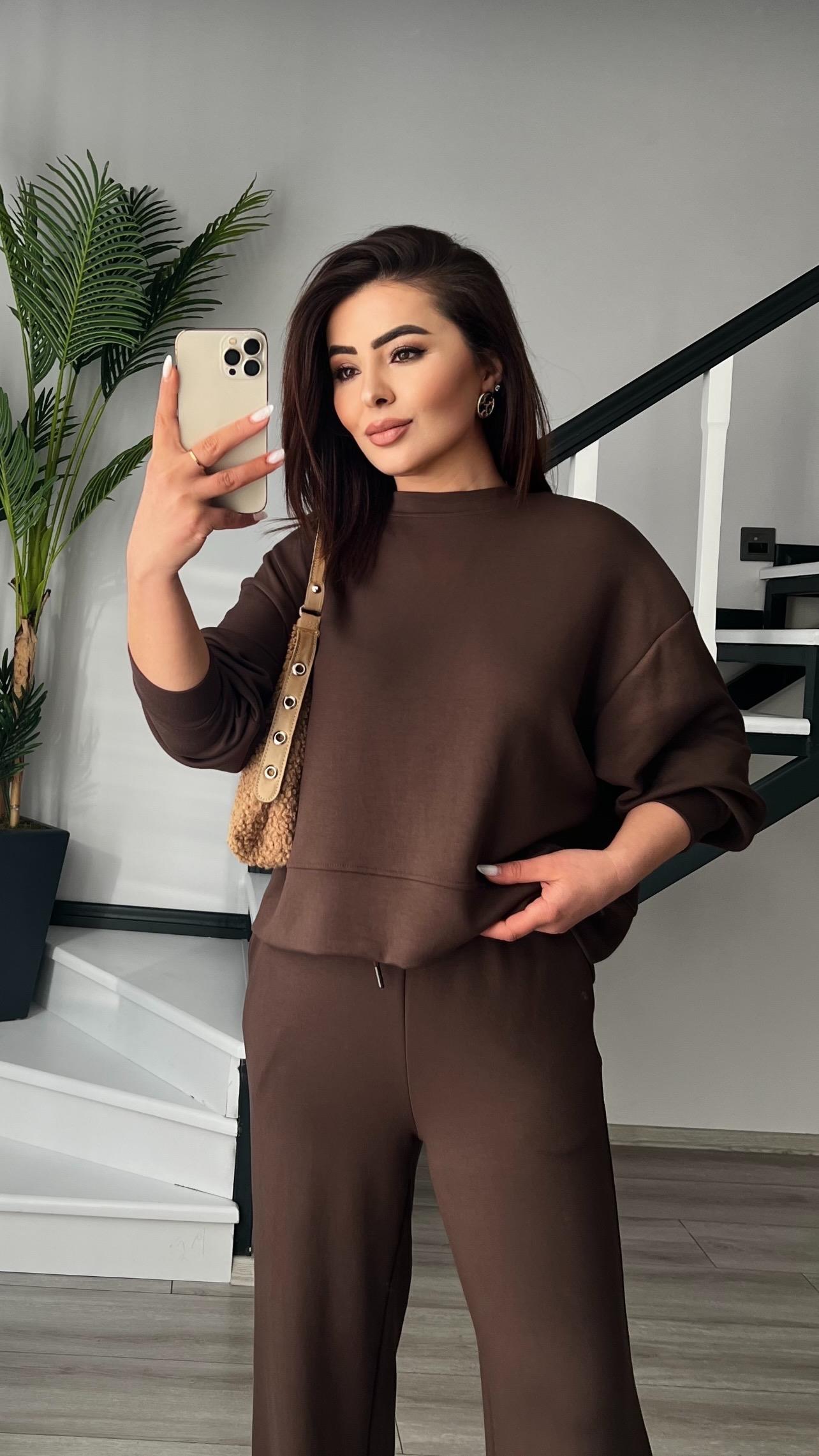 Orijinal Marka Acı Kahve Sweat - Pantolon Takım 