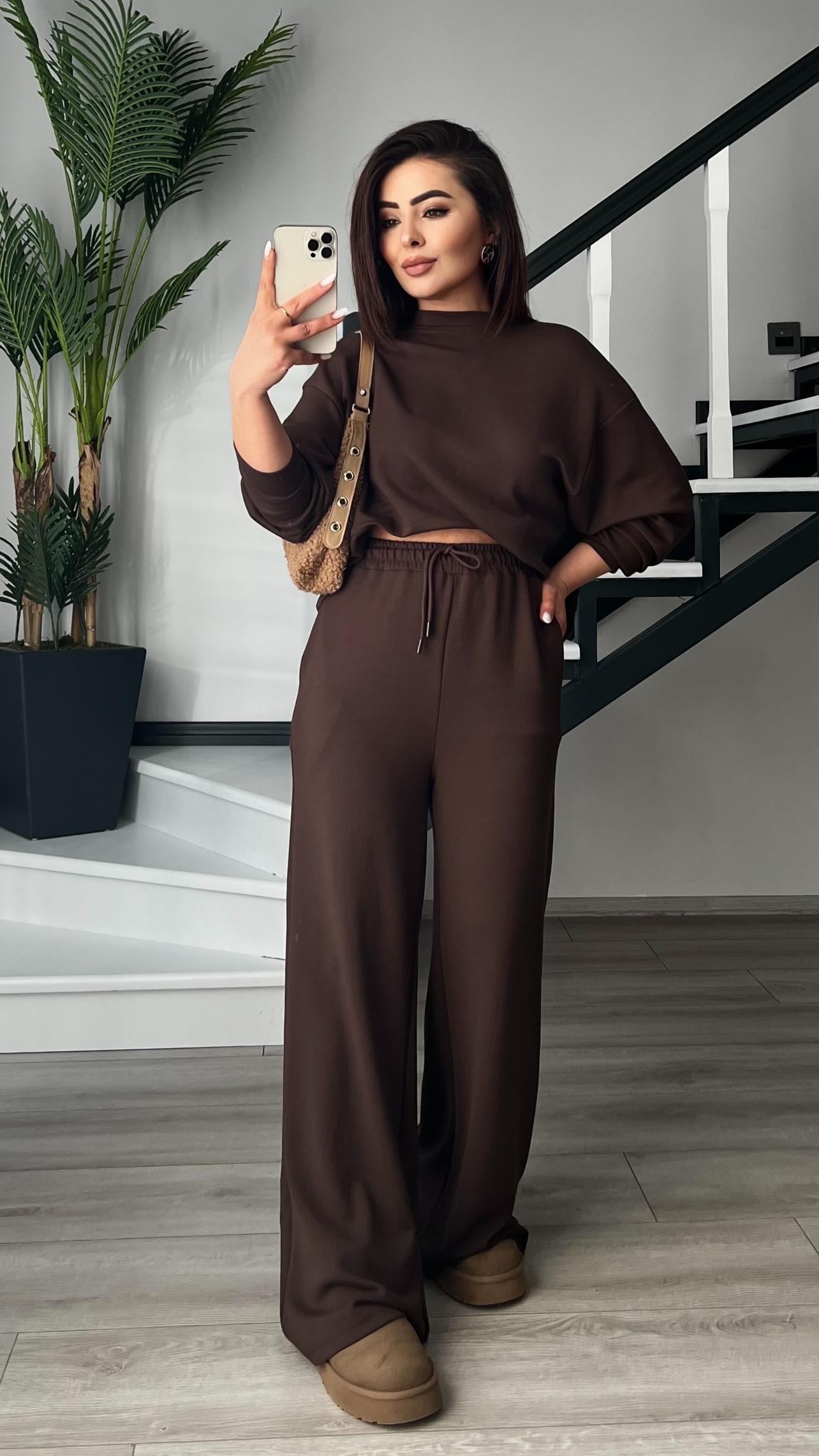 Orijinal Marka Acı Kahve Sweat - Pantolon Takım 