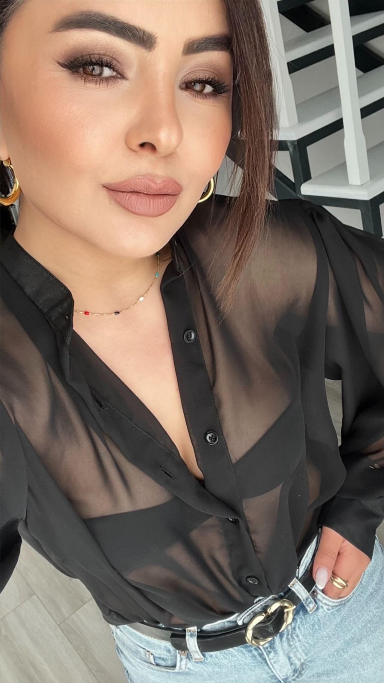 Original Brand Black Tulle Shirt