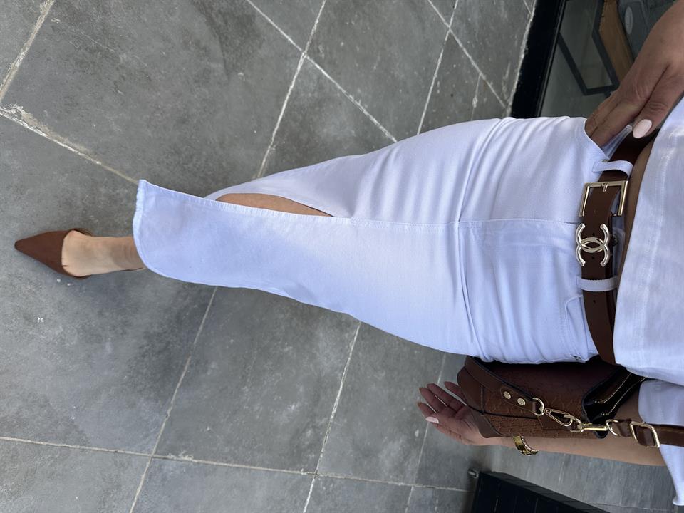 Original Brand White Denim Skirt