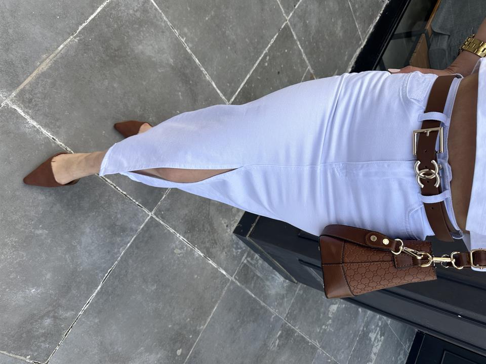 Original Brand White Denim Skirt