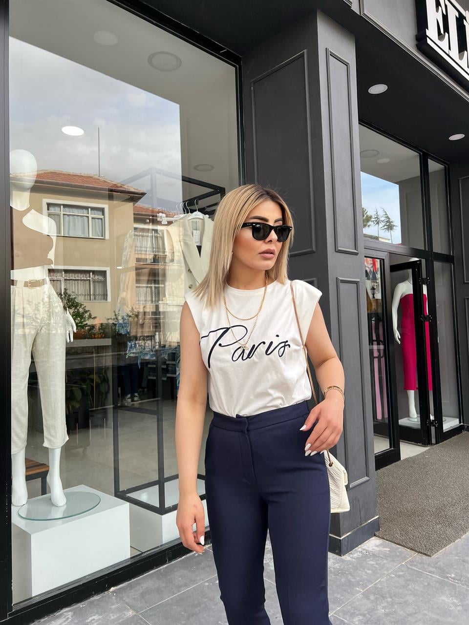 Paris Embroidered Padded T-shirt