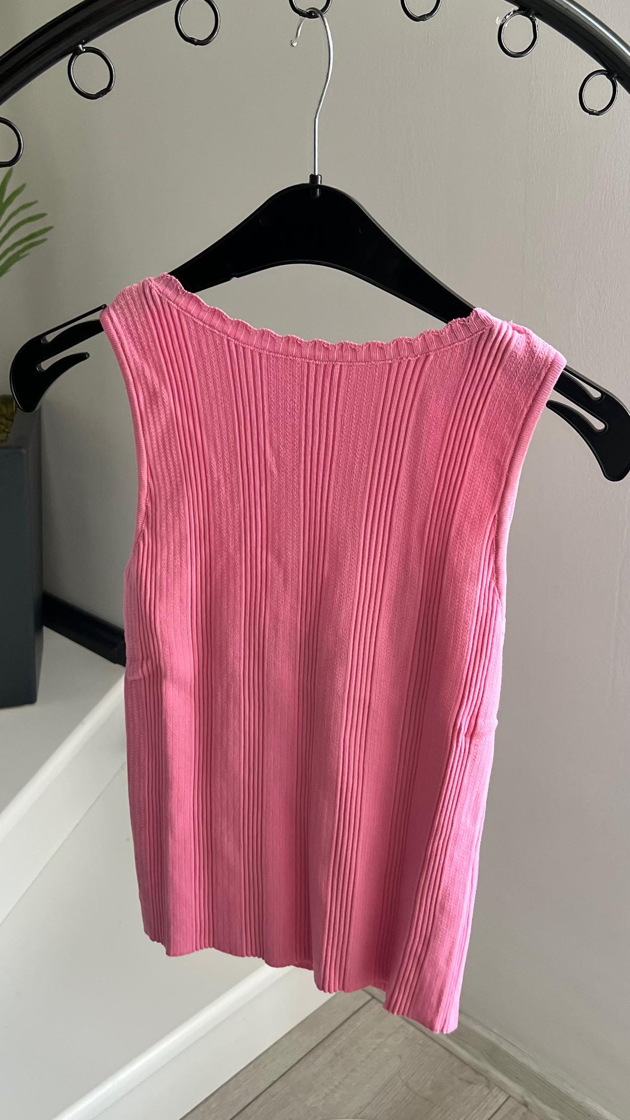 Pink Boat Neck Knitted Blouse