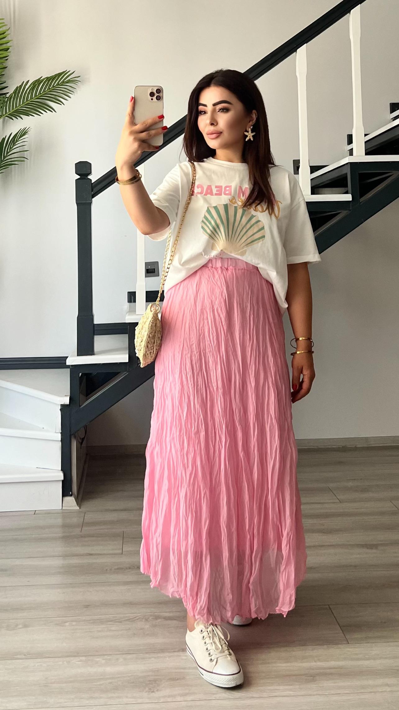 Pembe Kıraşlı Etek