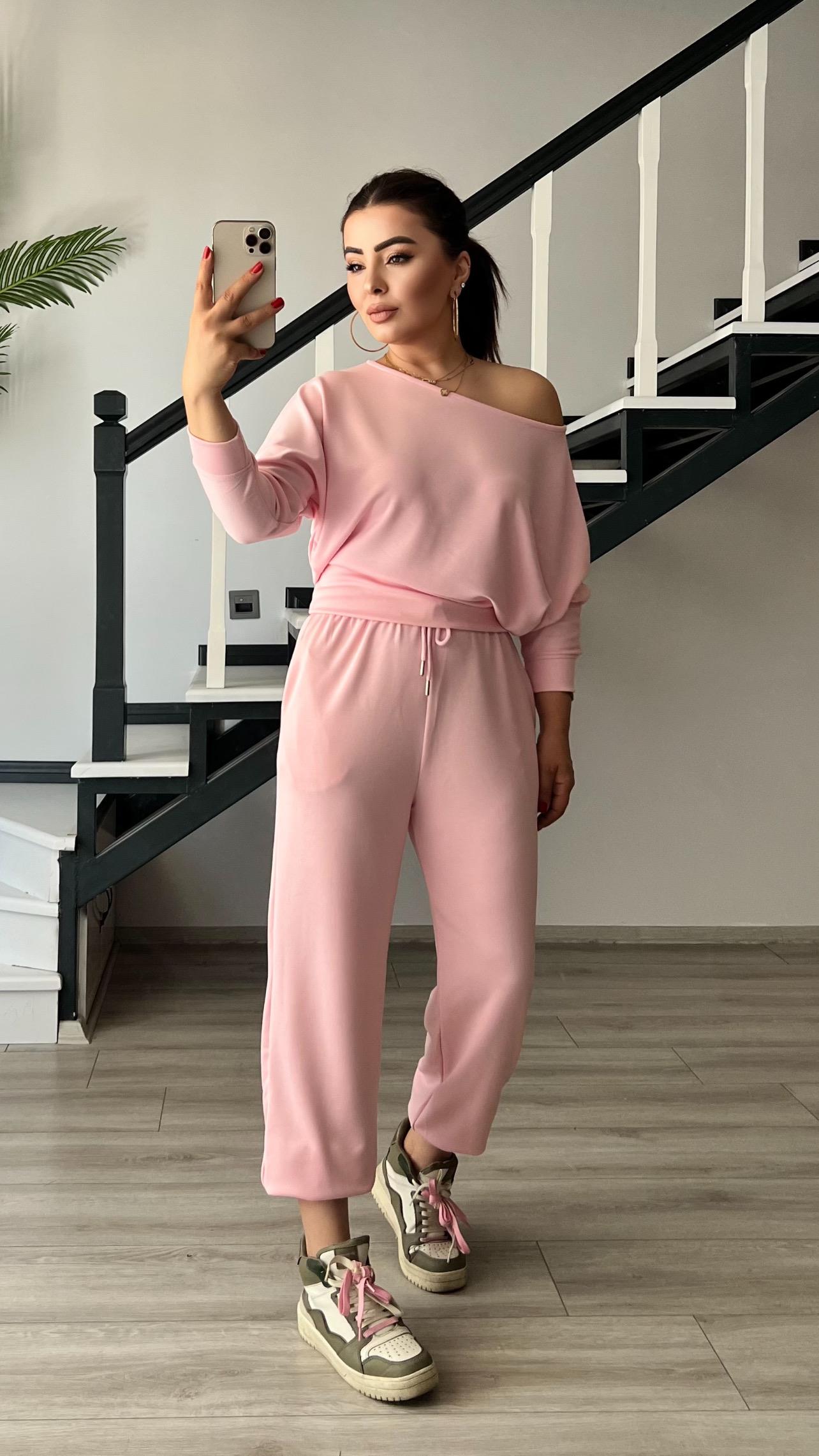 Pink Modal Sweatshirt Set