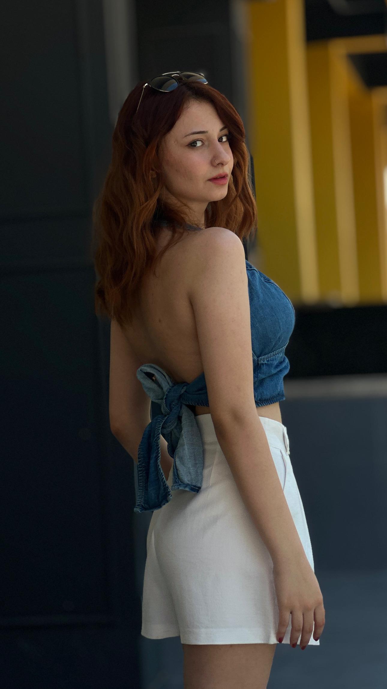 Backless Bustier with Tie-Up Detail