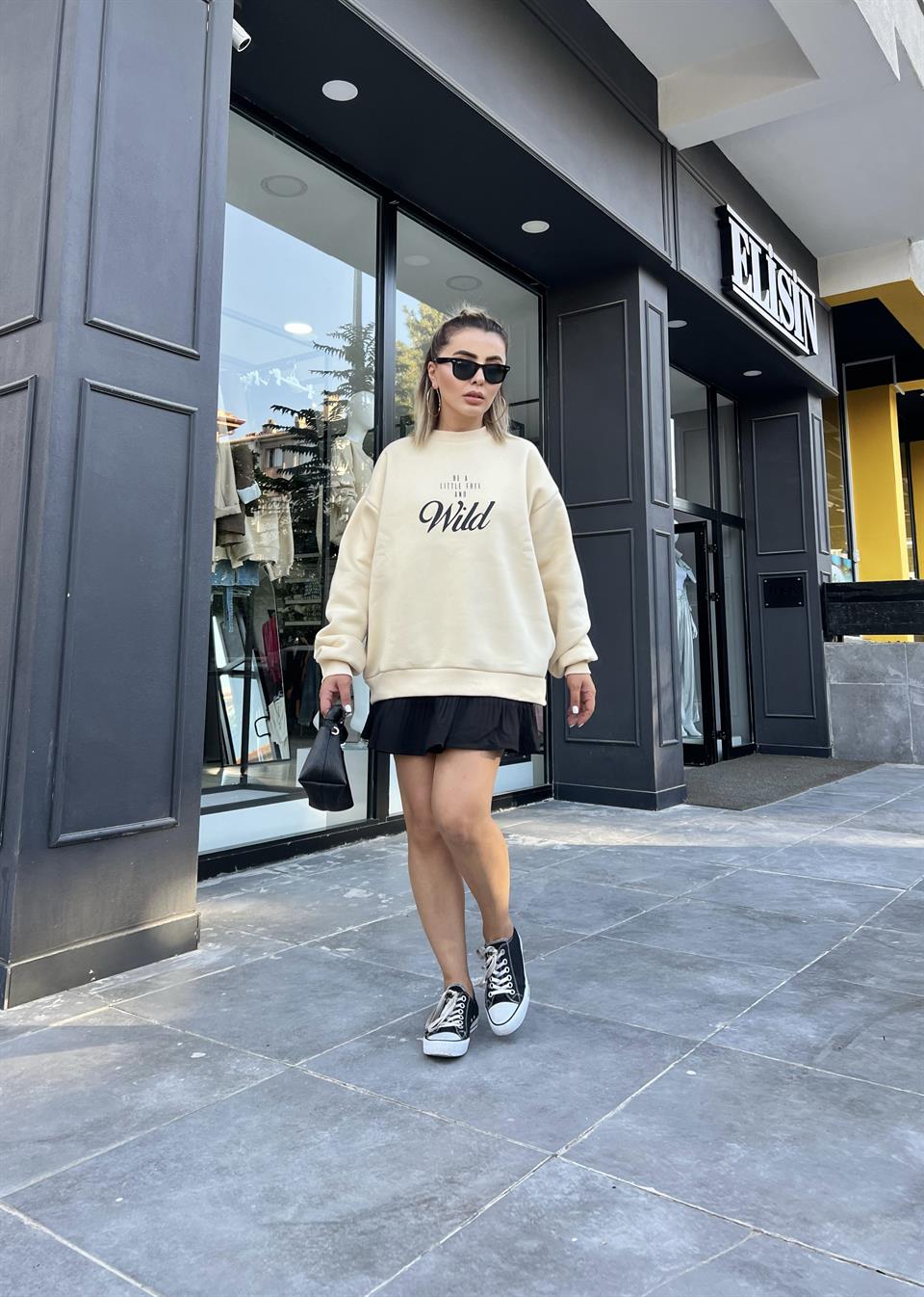 Leopard Print Sweatshirt on the Back
