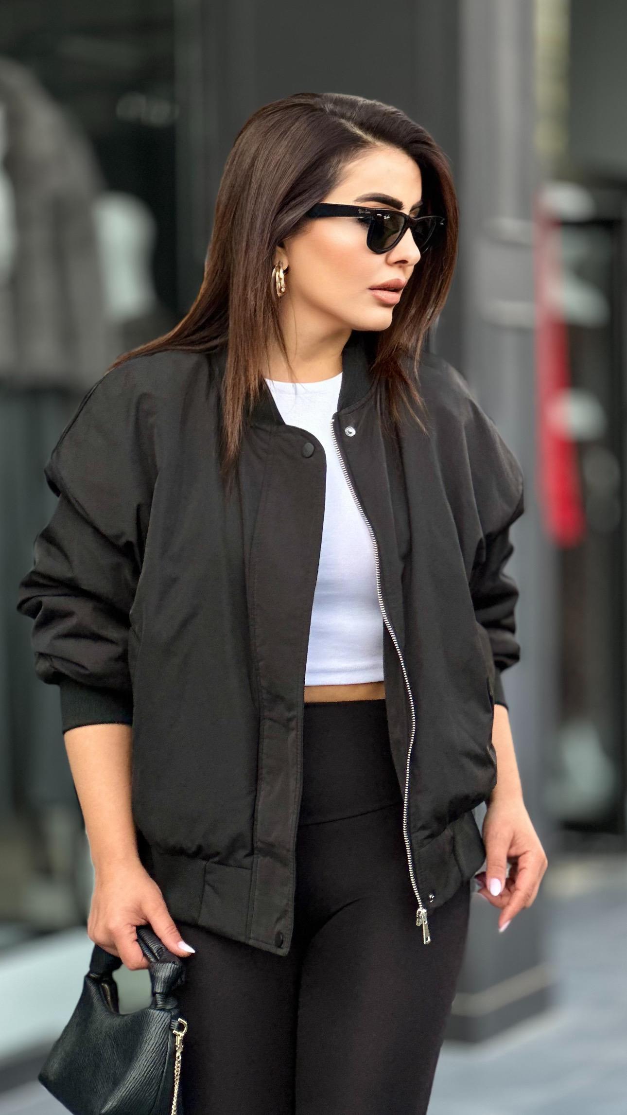 Siyah Bomber Ceket-Mont