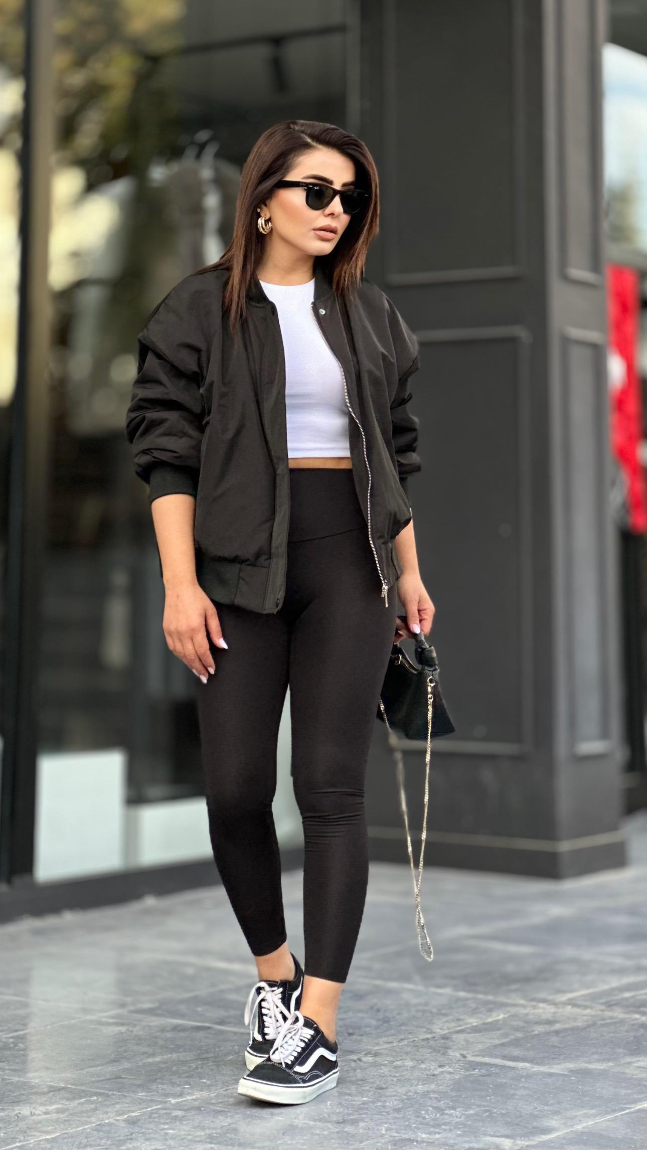 Siyah Bomber Ceket-Mont