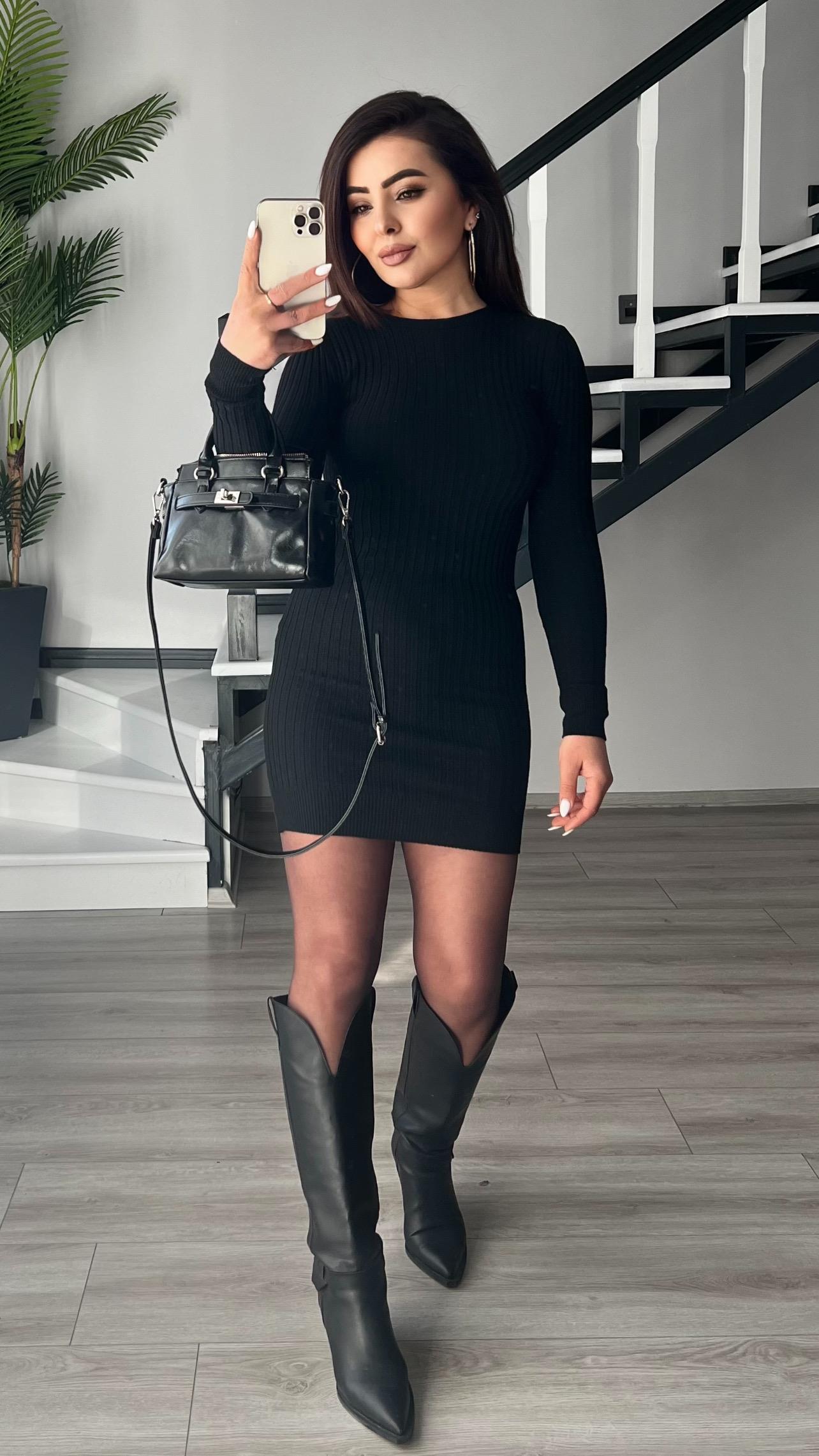 Black Corduroy Dress