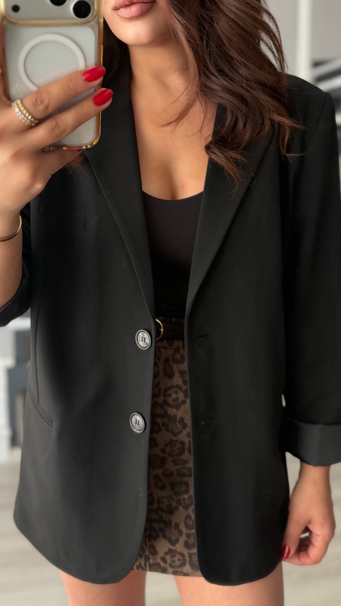 Black Oversized Blazer Jacket