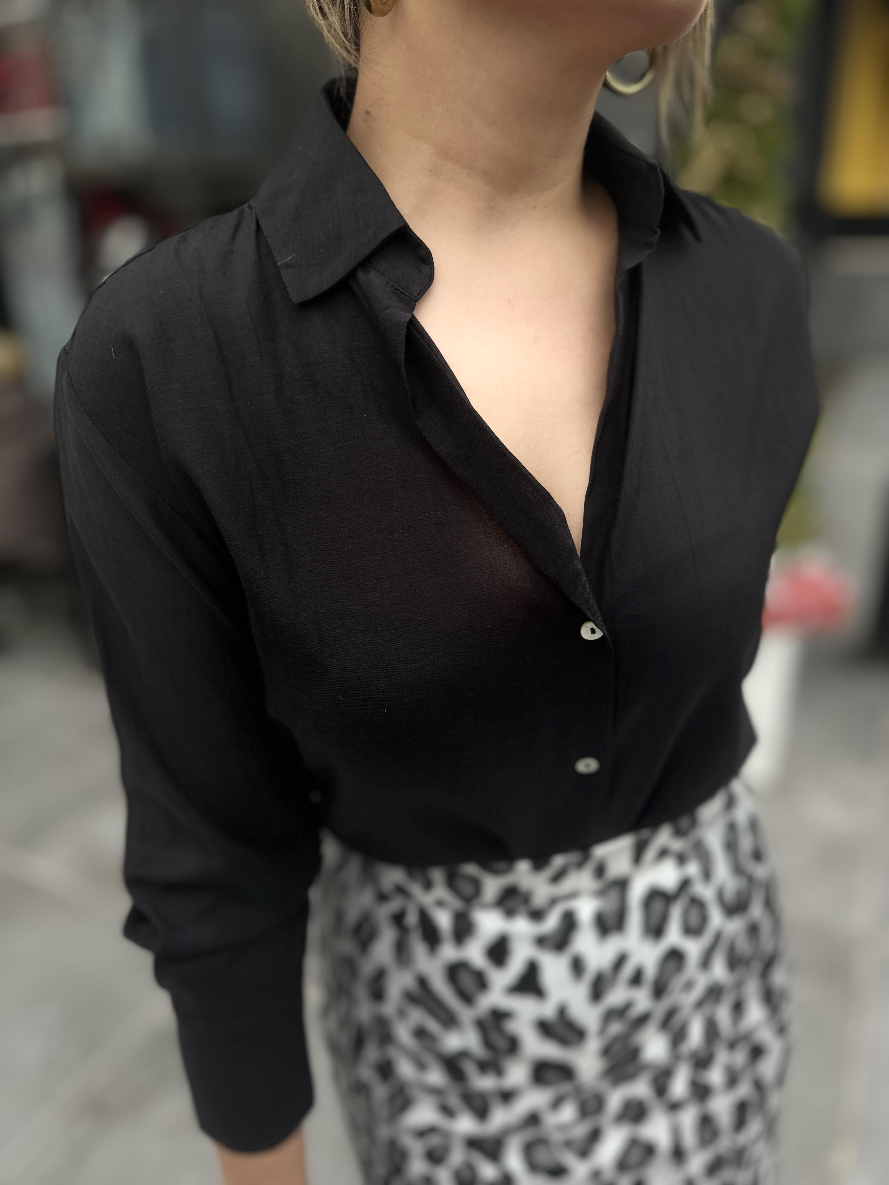 Black Shiny Shirt