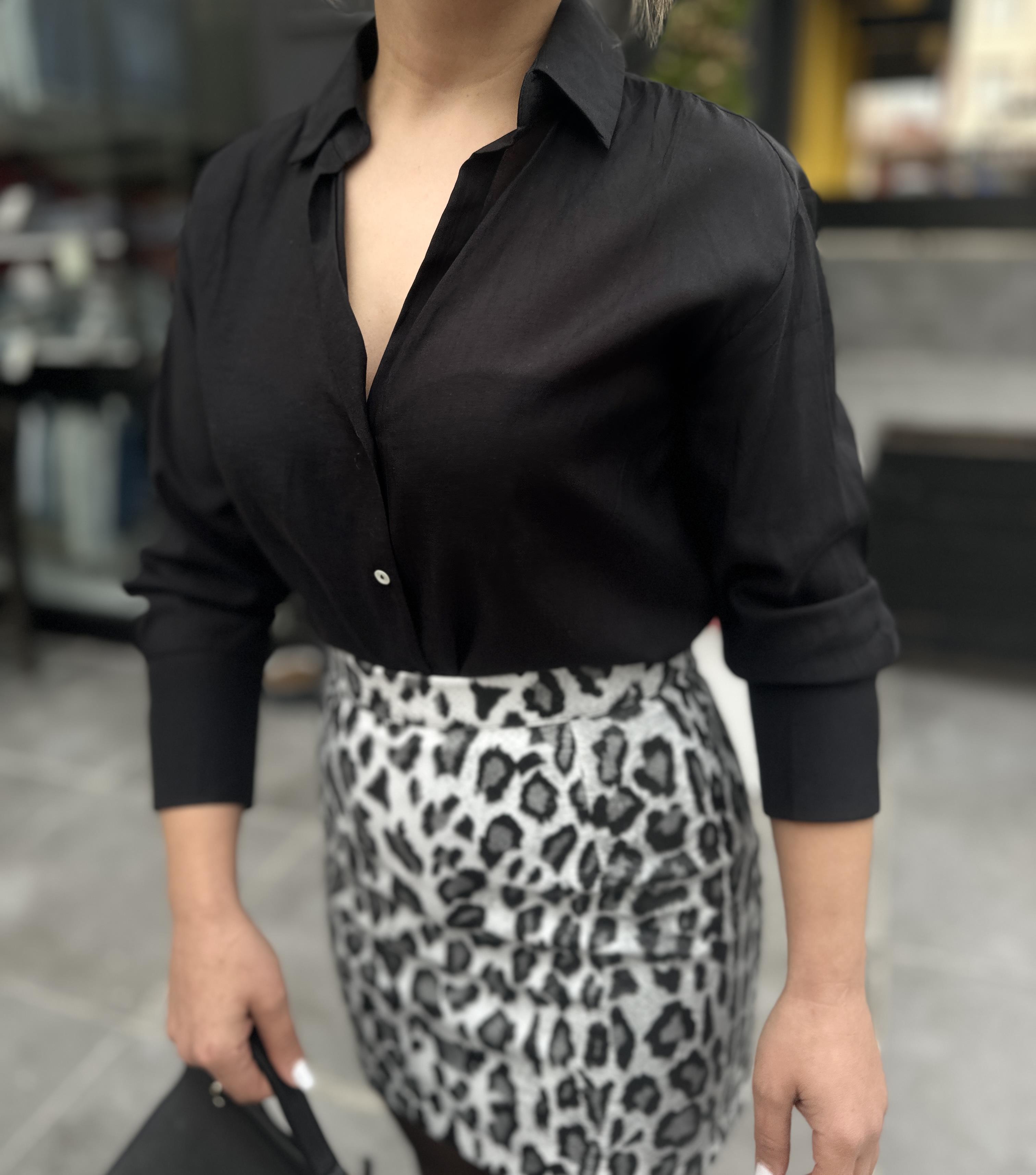 Black Shiny Shirt