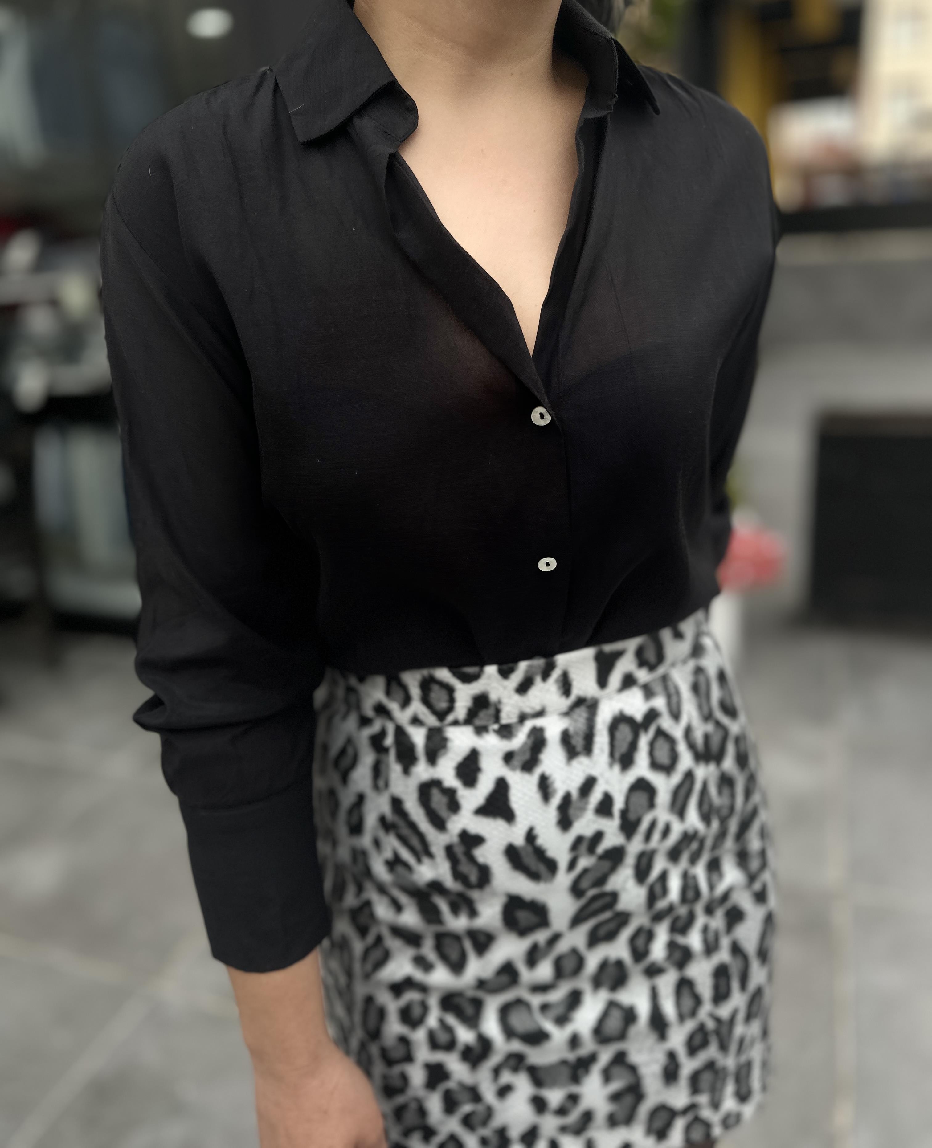 Black Shiny Shirt
