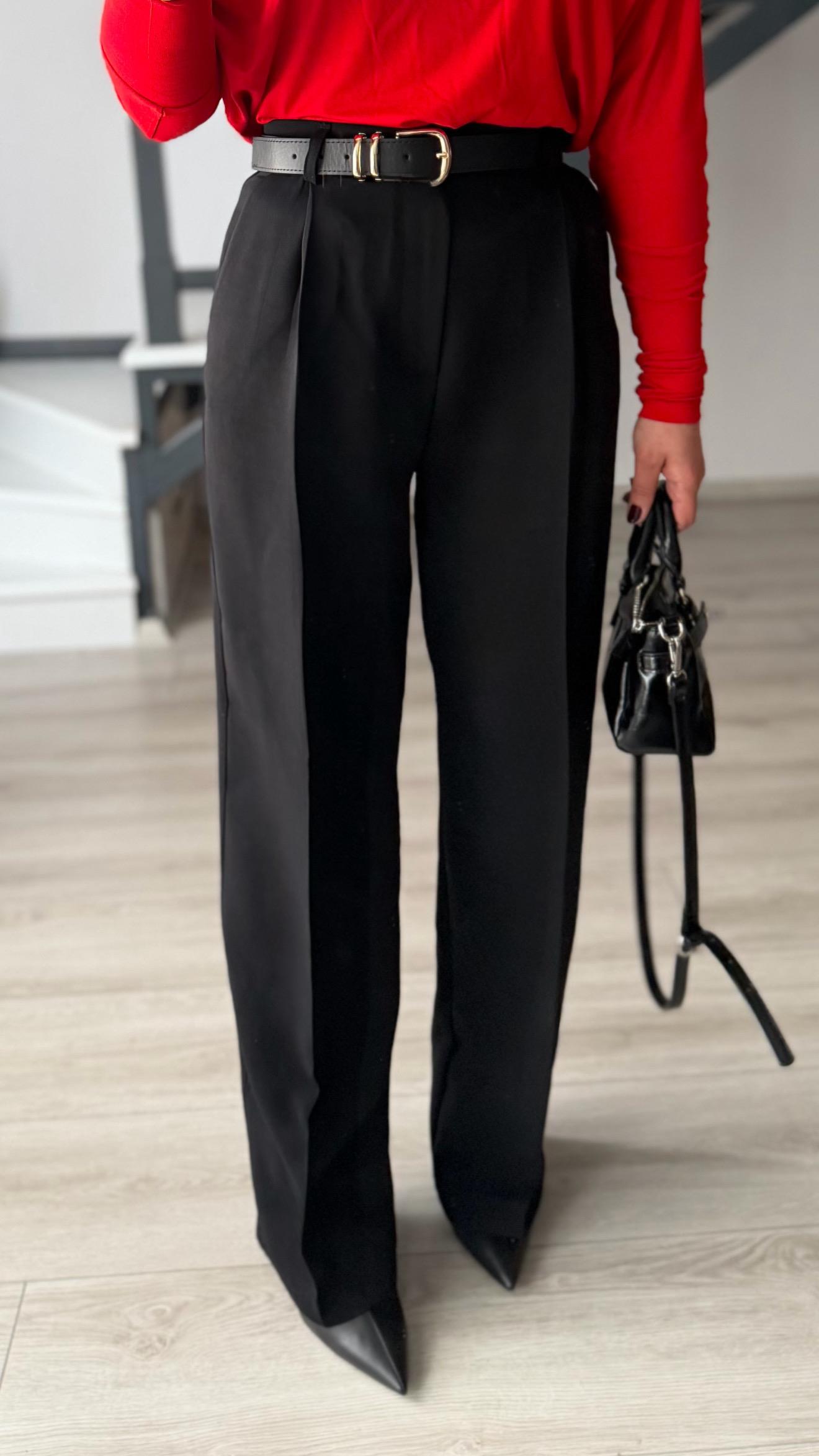 Siyah Premium Palazzo Pantalon