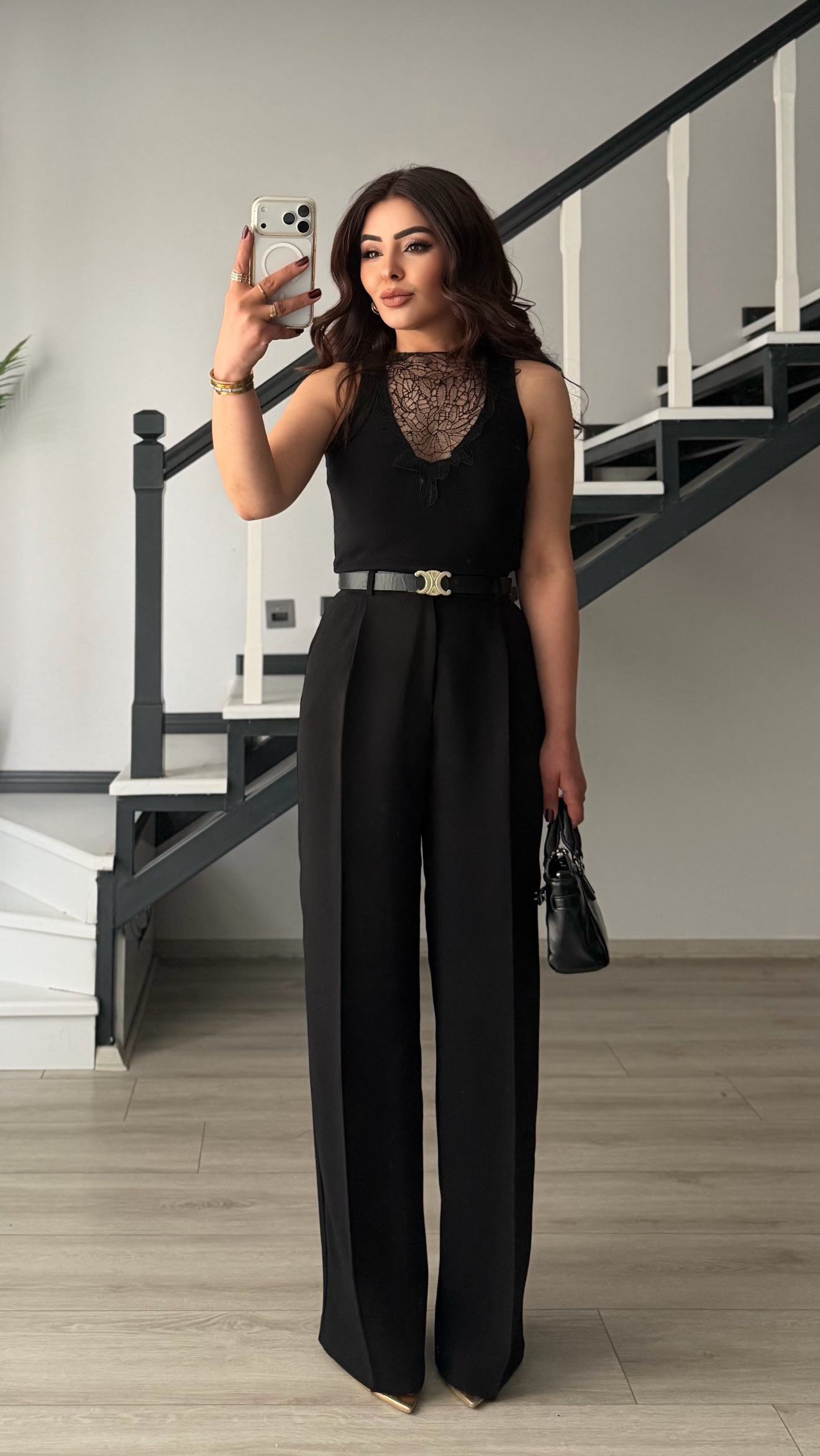 Siyah Premium Palazzo Pantolon