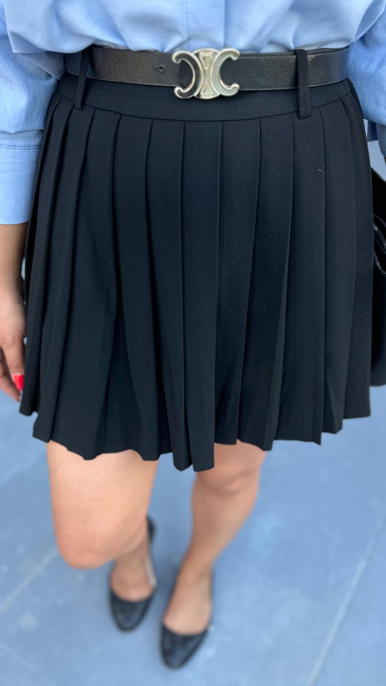 Black Premium Pleated Skirt