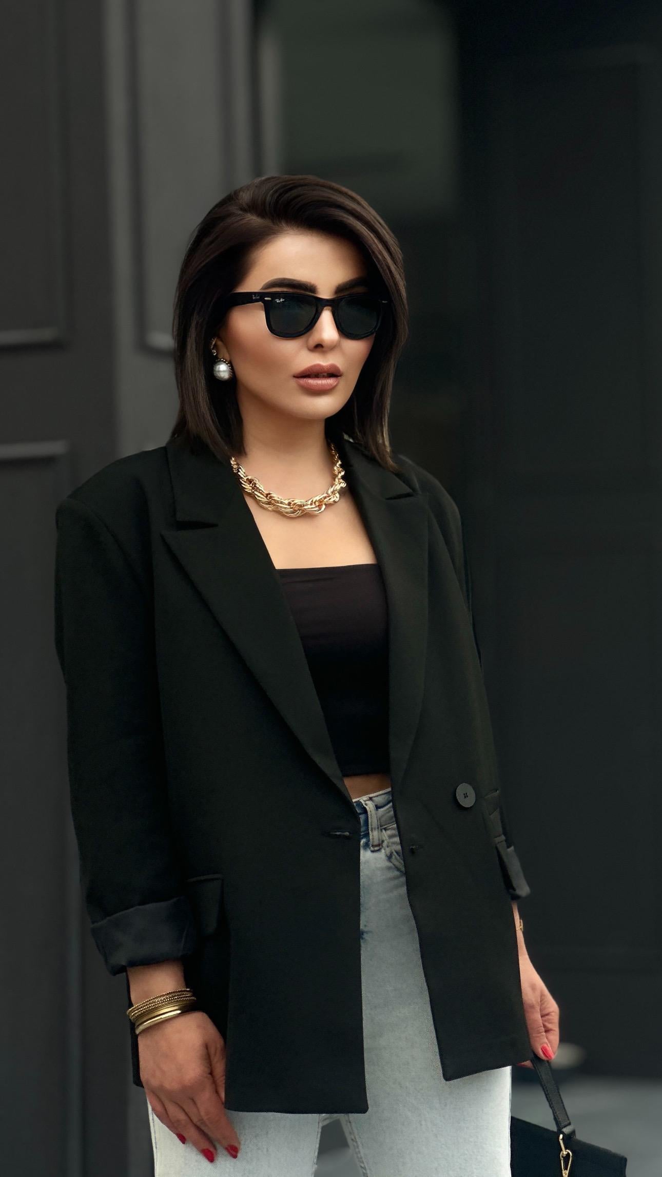 Siyah Regular Tek Düğme BlazerCeket