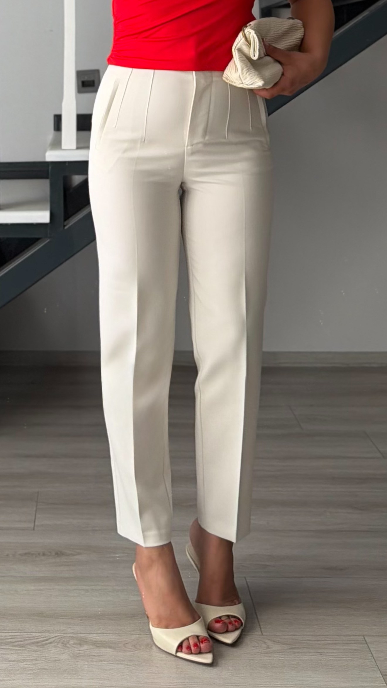 Stone Welt Pocket Fabric Trousers