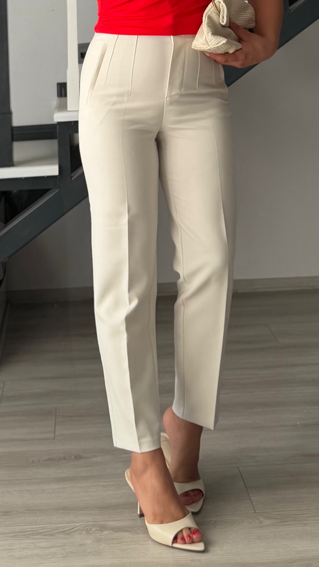 Stone Welt Pocket Fabric Trousers