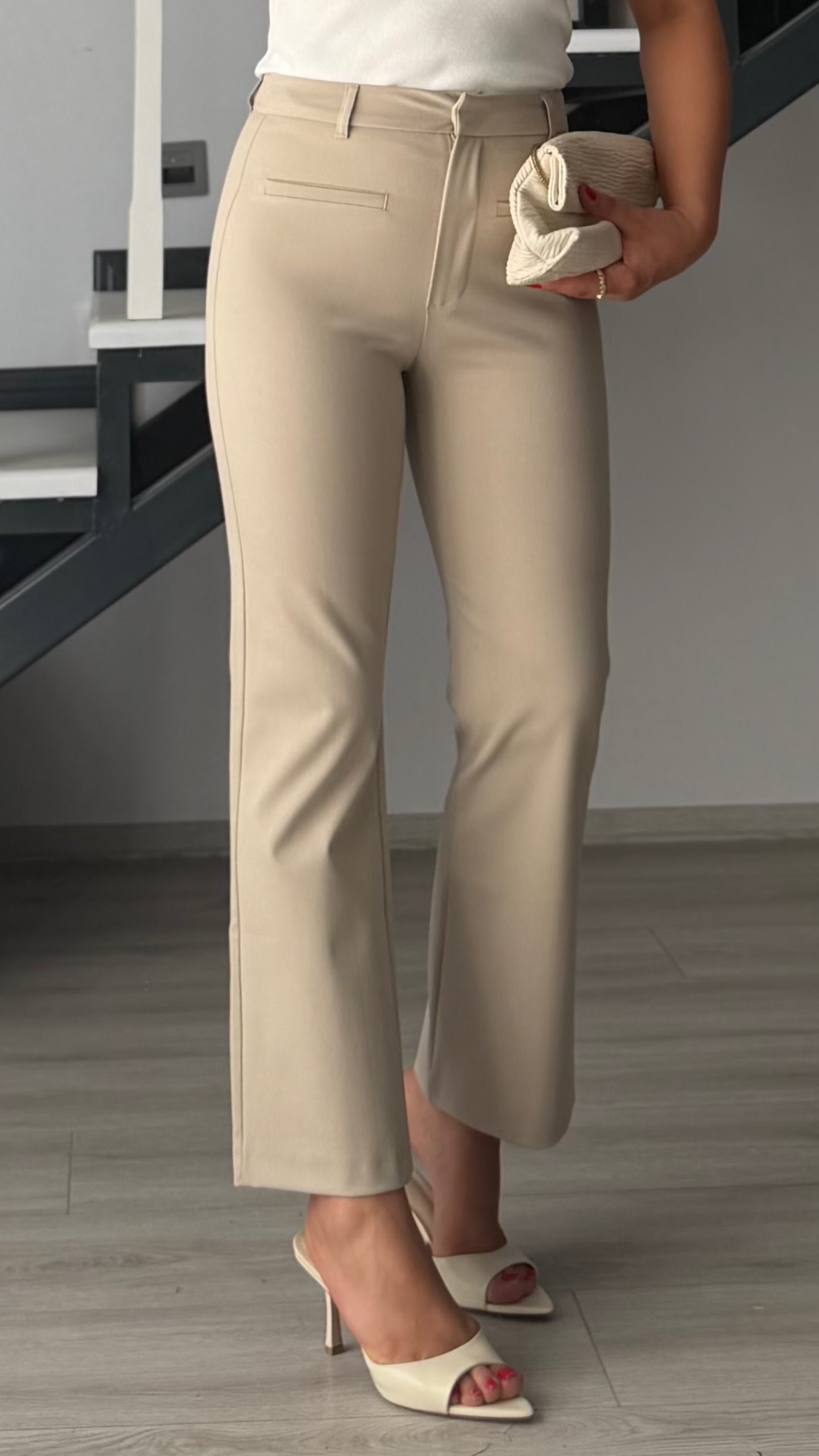 Stone Stretch Flare Pants