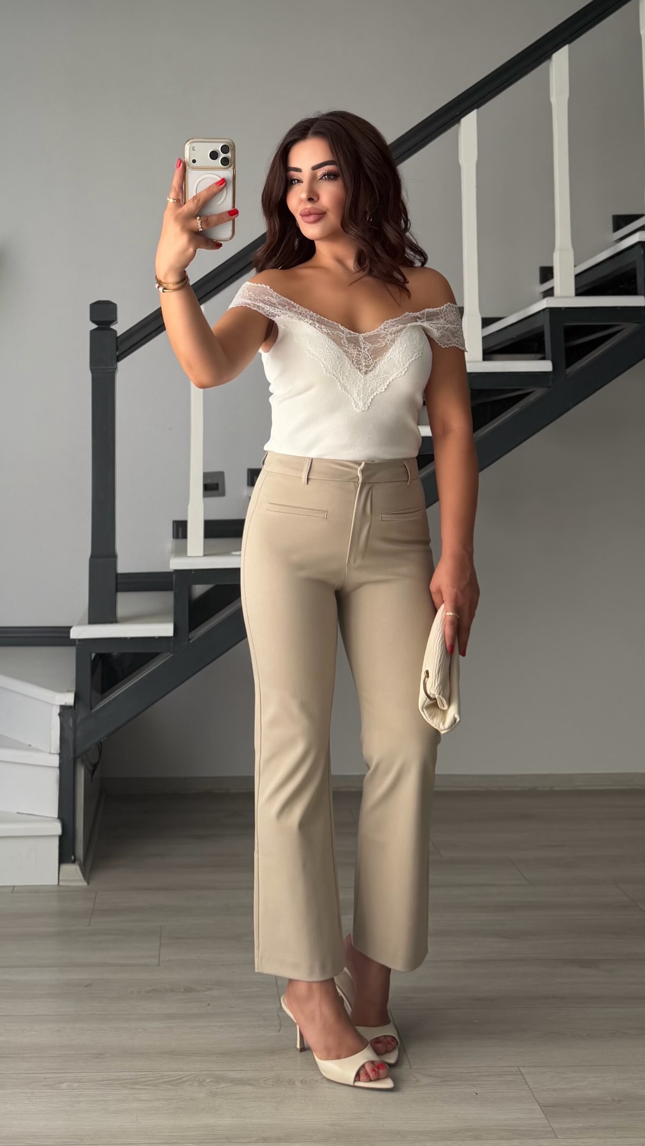 Stone Stretch Flare Pants