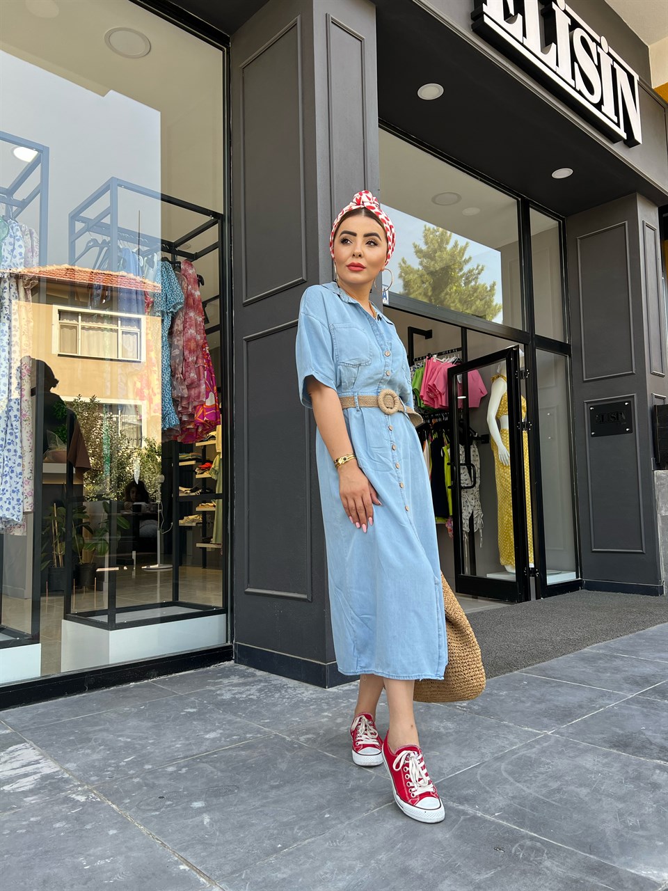 Tencel Fabric Belted Dress