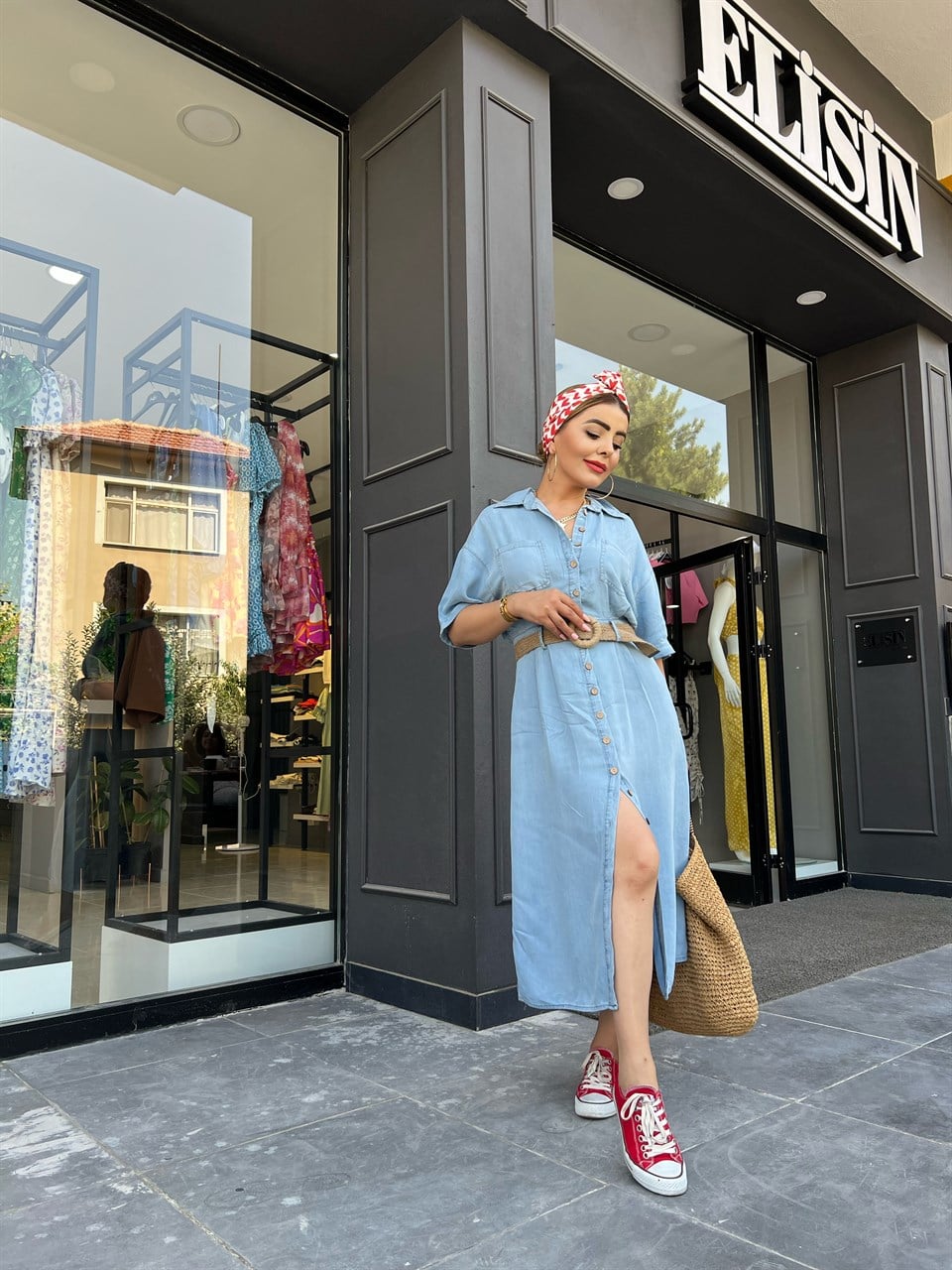 Tencel Fabric Belted Dress
