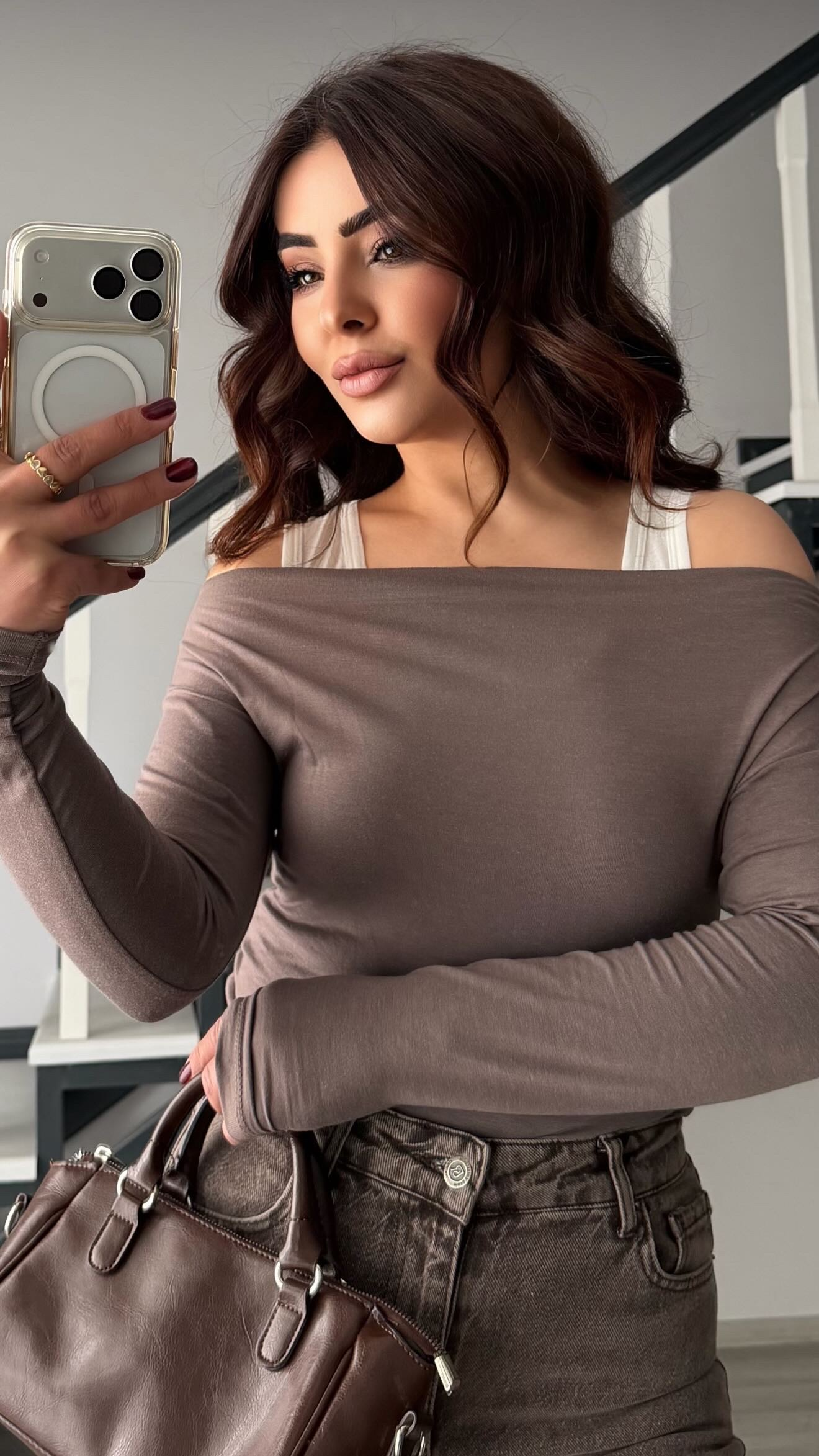 Mink Boat Neck Blouse-Tank Top Set