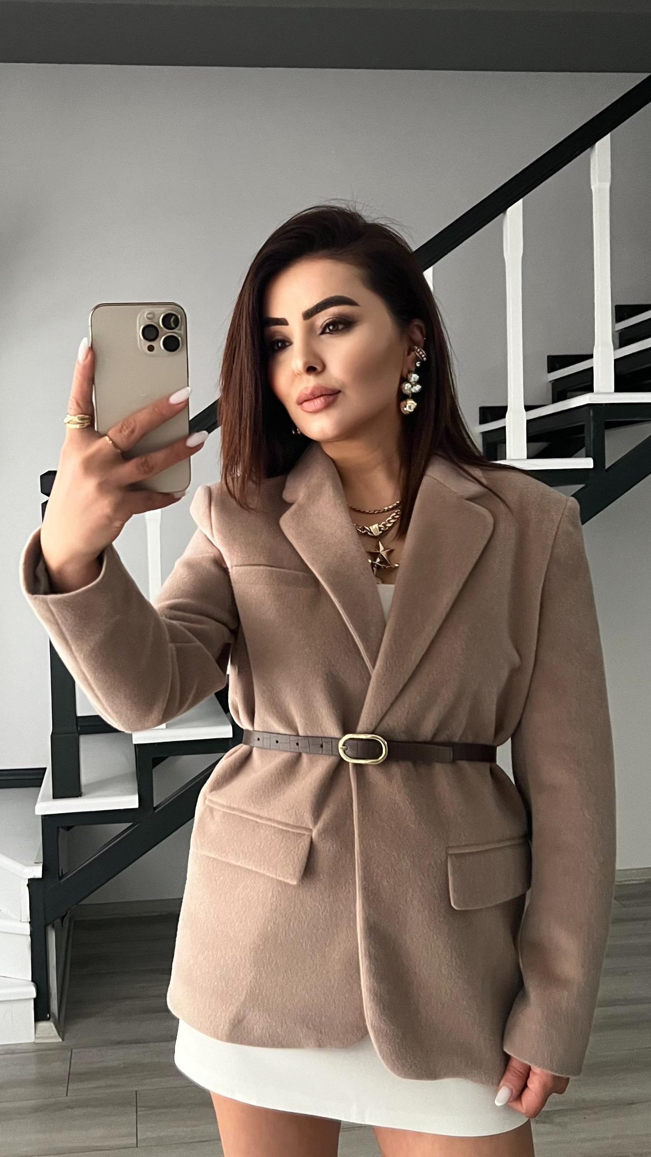 Mink Premium Self-Belted Plush Jacket