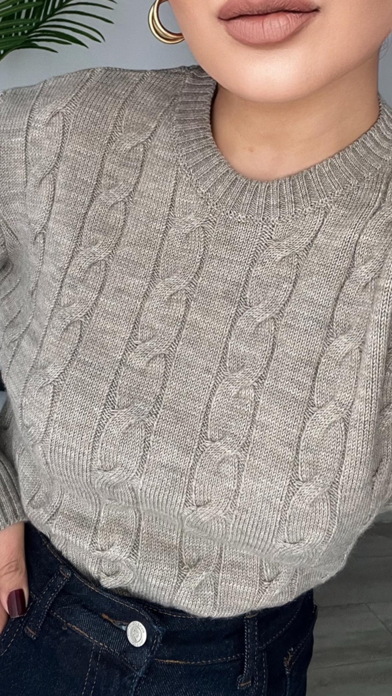 Mink Hair Braid Sweater