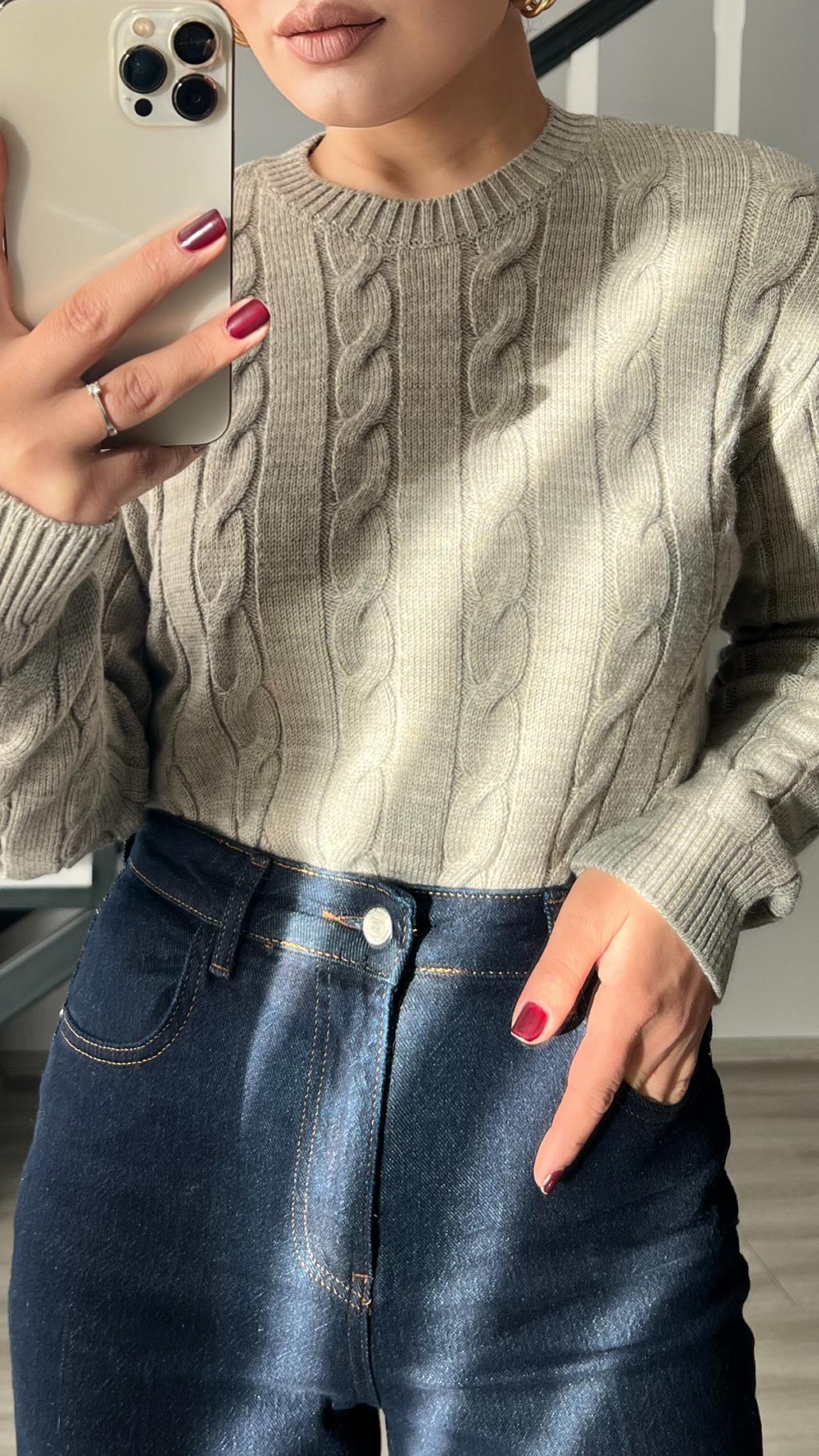 Mink Hair Braid Sweater