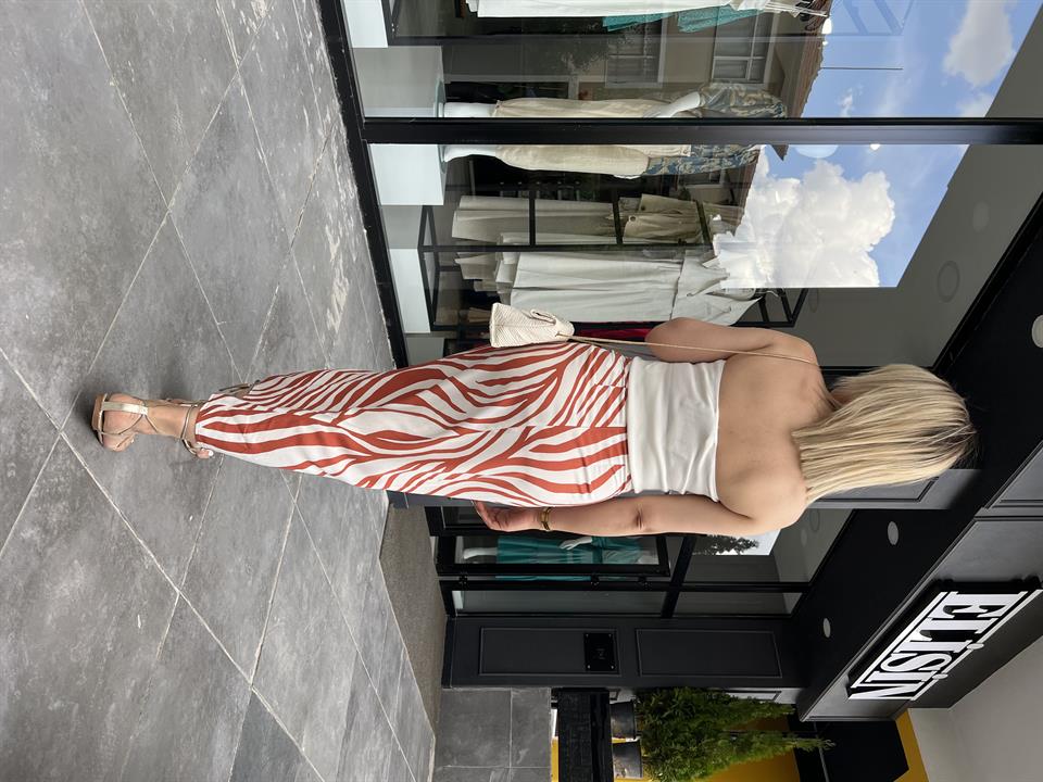 Zebra Pattern Wrap Skirt