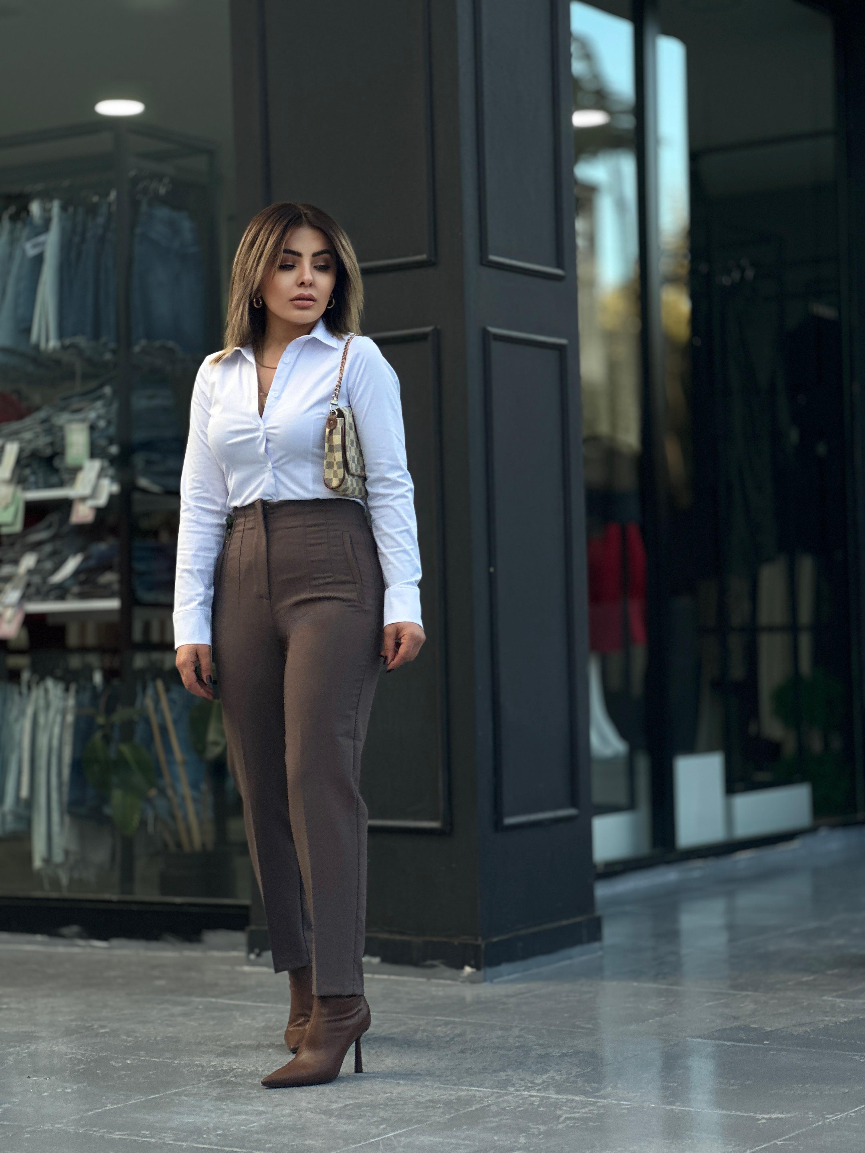 Zr Model Kahve Flatolu Pantolon 