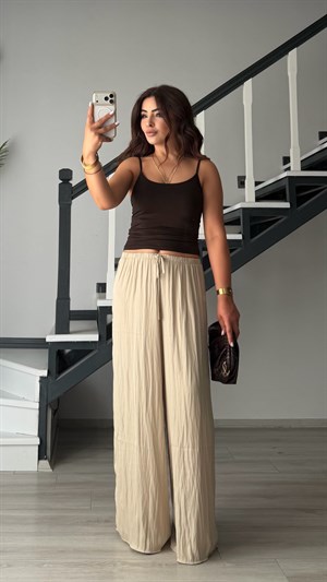 Bitter Brown Thin Strap Polyamide Camisole