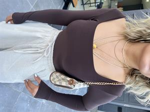 Acı Kahve Orijinal Marka Kare Yaka Body Suit