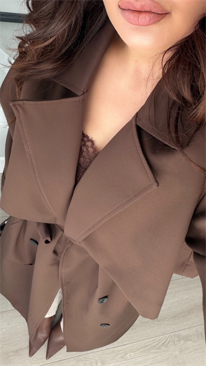 Acı Kahve Premium Oversize Trençkot
