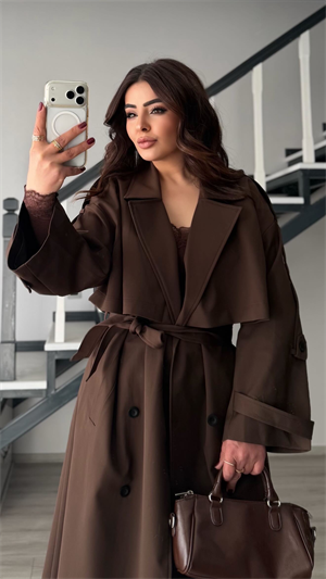 Acı Kahve Premium Oversize Trençkot