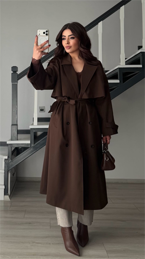 Acı Kahve Premium Oversize Trençkot