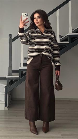 Acı Kahve Wide Leg Jean