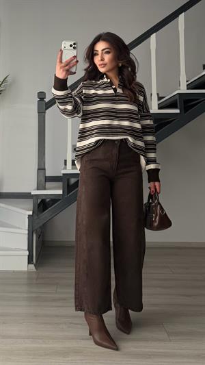 Acı Kahve Wide Leg Jean