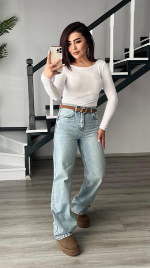 Açık Mavi Straight Jean 