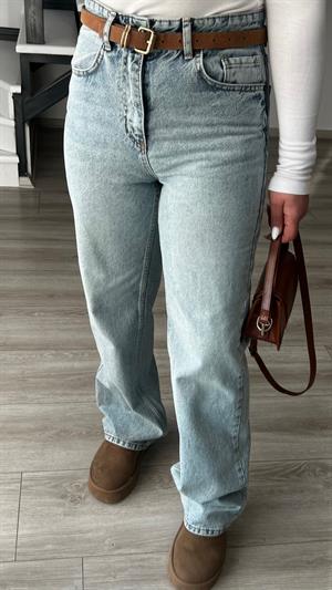 Açık Mavi Straight Jean 