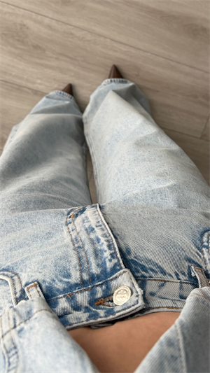Açık Mavi Yelek-Pantolon Denim Takım