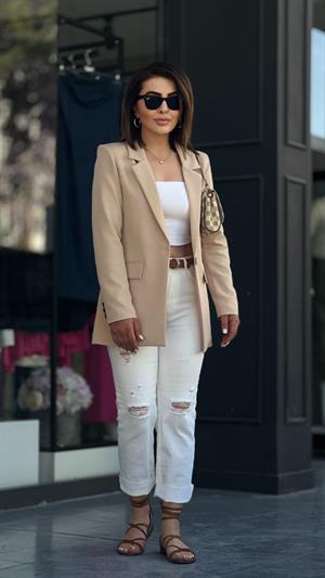 Atlas Taş Tek Düğme Blazer Ceket