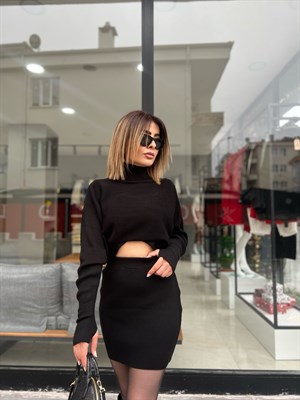 Fisherman Collar Thong Knit Set