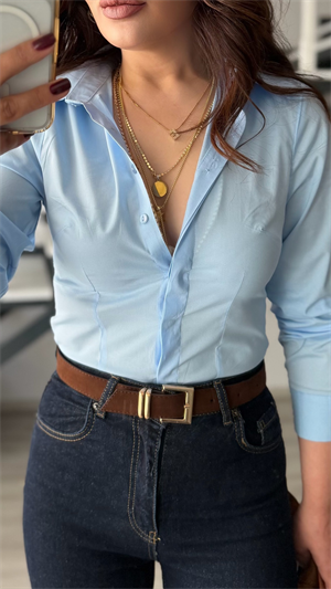Bebe Mavi Slim Fit Gömlek