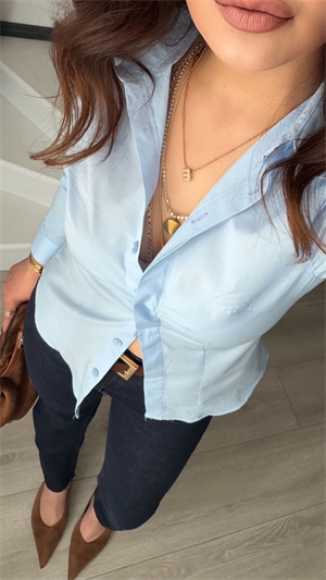 Bebe Mavi Slim Fit Gömlek